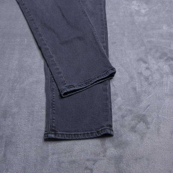 American Eagle Curvy Mom Jeans 6 Short High Rise Faded Black Stretch - Picture 6 of 9